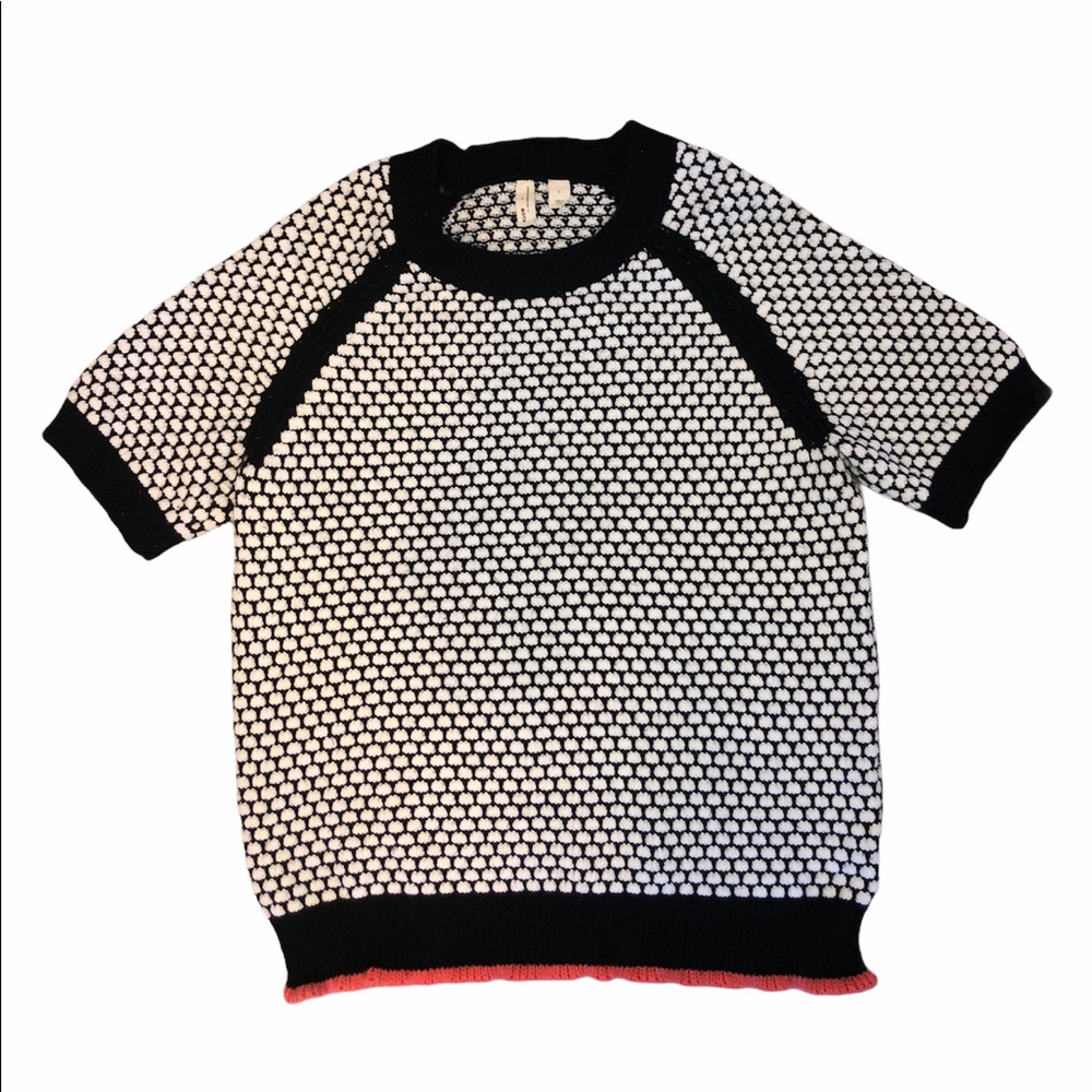 Anthropology Moth sweater whole polka dots Large